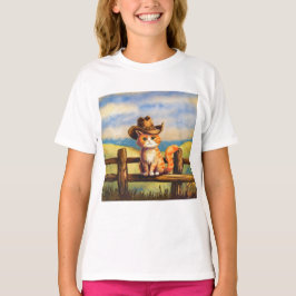 Wasserfarben gemalter Katzenvater T-Shirt