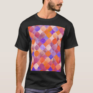Wasserfarben geometrisch, arabische Fischwaagen. T-Shirt