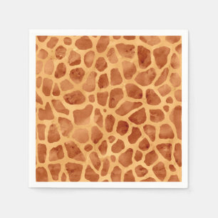 Wasserfarben-Giraffen-Druck Serviette