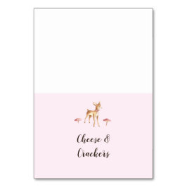 Wasserfarben-Girl-Pilze-Buffet-Lebensmitteletikett Tischnummer