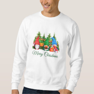 Wasserfarben Gnoma Grün Frohe Weihnachten Sweatshirt
