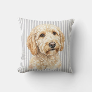 Wasserfarben-Goldendoodle-Hund-Wurfkissen Kissen