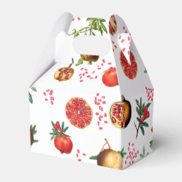 Wasserfarben Granatapfel Mittelmeerfruchtmuster Geschenkschachtel