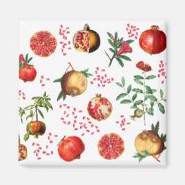 Wasserfarben Granatapfel Mittelmeerfruchtmuster Magnet