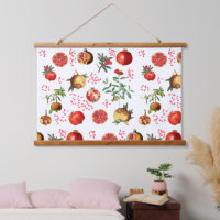 Wasserfarben Granatapfel Mittelmeerfruchtmuster