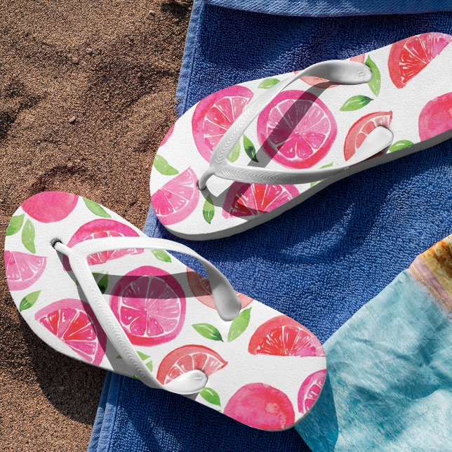 Wasserfarben-Grapefruit Flip Flops (Von Creator hochgeladen)