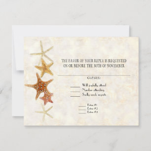 Wasserfarben-Griechisches SchlüsselmusterStarfish RSVP Karte