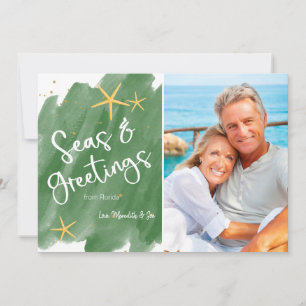 Wasserfarben - Grüne Weihnachtskarte