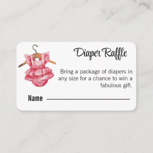 Wasserfarben-Hängen für Girl Dress Diaper Begleitkarte