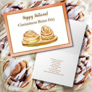 Wasserfarben Happy National Cinnamon Buns Okt 4 Karte