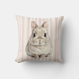 Wasserfarben-Hasen-Wurfkissen Zazzle Kissen