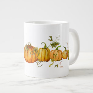 Wasserfarben Herbst Ernte Pumpkins Jumbo-Tasse