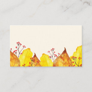 Wasserfarben Herbst Herbst Erntedank Blätter Platzkarte