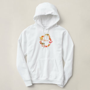 Wasserfarben Herbst Herbstpumpen Blätter Blumen Hoodie