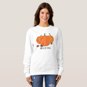 Wasserfarben Herbst Herbstpumpen Blätter Blumen Sweatshirt