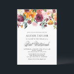 Wasserfarben Herbstblüten fallen Bat Mitzvah Einladung<br><div class="desc">Laden Sie mit dieser individuell gestaltbaren Fledermaus-Mitzvah-Einladung Familie und Freunde zu Ihrer Veranstaltung ein. Es zeichnet sich durch die Blume der Wasserfarbenfallen und einen passenden Hintergrund aus. Die Einladung zur Mitzvah im Herbst oder Herbst wird perfekt sein. Personalisieren Sie diese,  indem Sie Ihre Daten hinzufügen. Matching-Elemente sind verfügbar.</div>