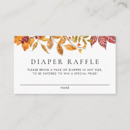 Wasserfarben Herbstleaves Garland Windelwölfe Begleitkarte