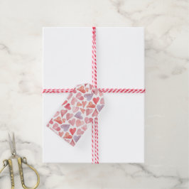 Wasserfarben-Herzen Valentinstag-Geschenkanhänger Geschenkanhänger
