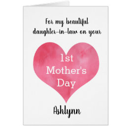 Wasserfarben Herztochter im Schwiegereltern 1. Mut