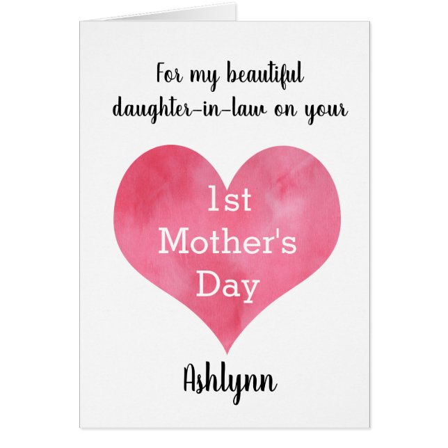 Wasserfarben Herztochter im Schwiegereltern 1. Mut (Vorne)