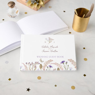 Wasserfarben-Hochzeit mit Wildblumen im Herbst  Gästebuch