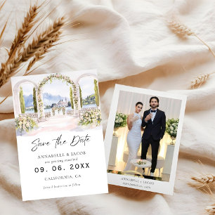 Wasserfarben-Hochzeit Sichern Sie das Datum Save The Date