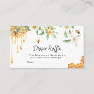 Wasserfarben-HoneyBee-Babydusche-Windelwanne Begleitkarte