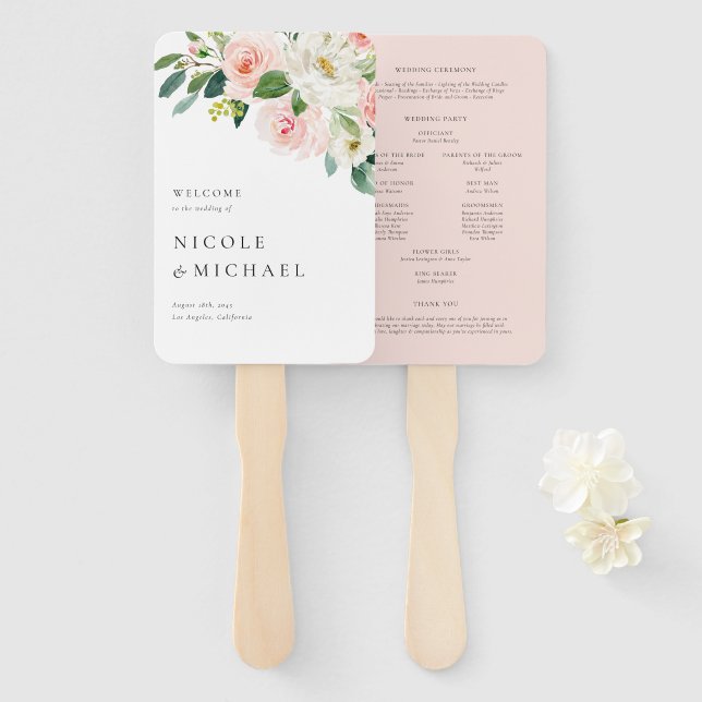 Wasserfarben Hübsch Garden Blume Frühjahrssonne Fächer (Vorne und Hinten)