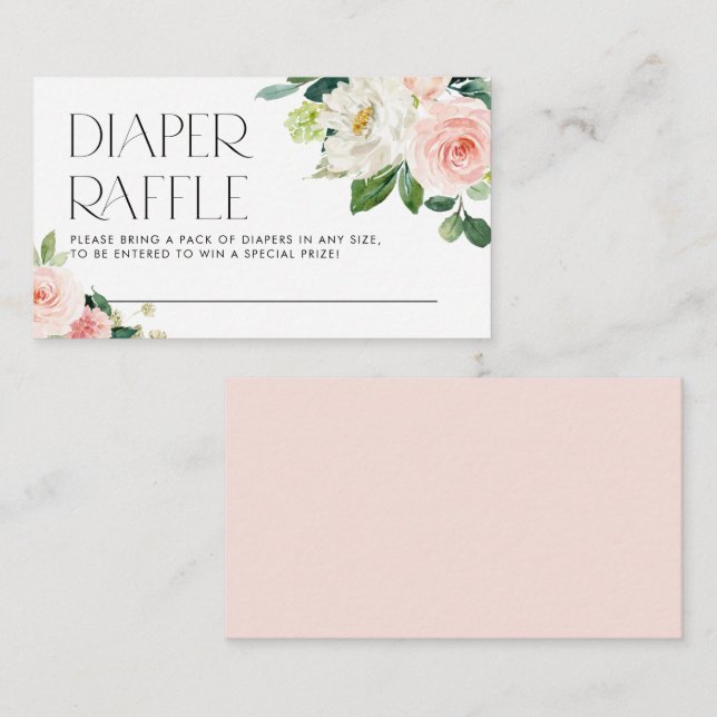 Wasserfarben Hübsch Garden Blume Windeln Windeln Begleitkarte (Vorne/Hinten)