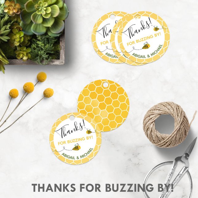 Wasserfarben-Hummeln 🐝 Danke für das Buzzing durc Geschenkanhänger (Watercolor Bumble Bees 🐝 Thanks for Buzzing By Favor Tags
)