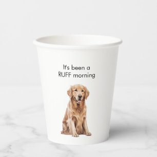 Wasserfarben-Hund-Bild lustig  Pappbecher