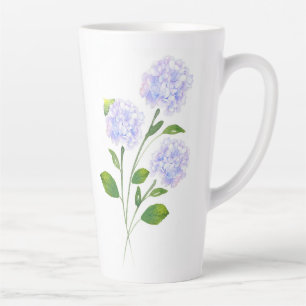 Wasserfarben-Hydrangea-Blumengestele Milchtasse