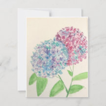 Wasserfarben-Hydrangea Notecard