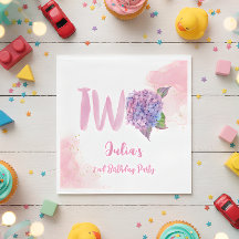 Wasserfarben-Hydrangea-Sekunde Geburtstag