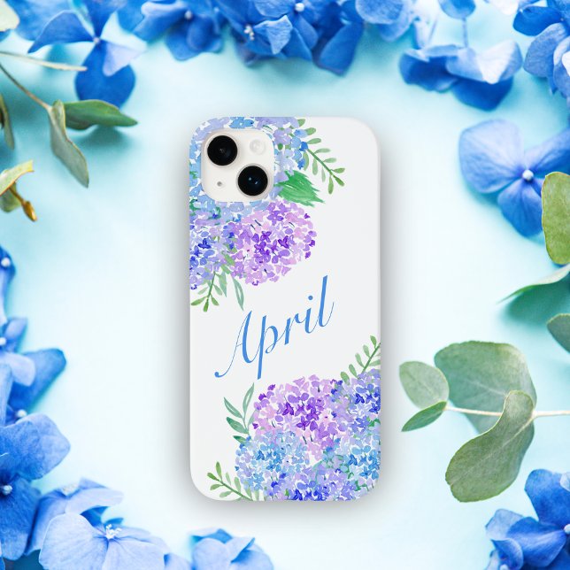 Wasserfarben Hydrangeas Chic Floral Case-Mate iPhone Hülle (Von Creator hochgeladen)