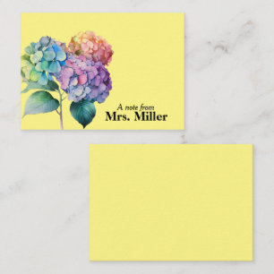 Wasserfarben-Hydrangeas-Personalisierte Note Card Mitteilungskarte