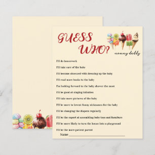 Wasserfarben Ice Cream Baby Dusche Raten, wer spie