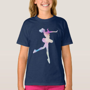 Wasserfarben Ice Skaten Girl T-Shirt