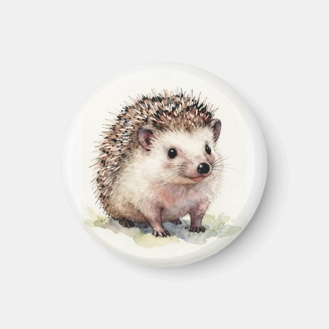 Wasserfarben-Igel-Magnet Magnet (Vorne)