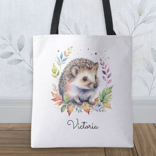 Wasserfarben-Igel-Waldtier personalisiert