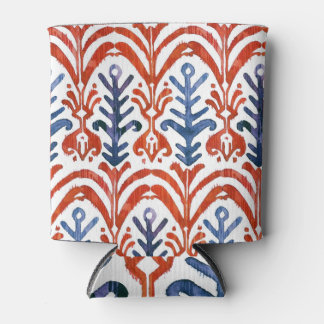 Wasserfarben-Ikat, Bohemisches ethnisches Muster. Dosenkühler