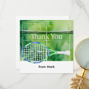 Wasserfarben im Tennisstil Dankeskarte