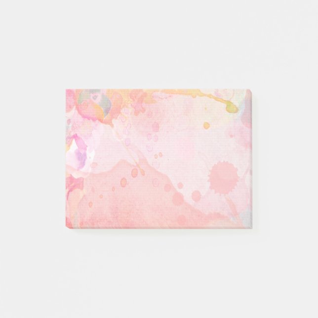 Wasserfarben in Pasteten Post-it Klebezettel (Vorderseite)