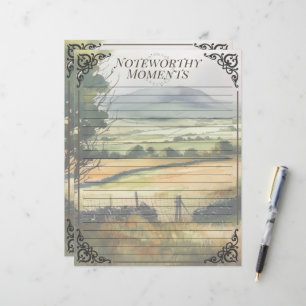 Wasserfarben Irland Landschaft Looselaf Anmerkung