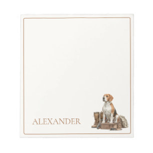 Wasserfarben-Jagdhund im Vintage-Stil Notizblock