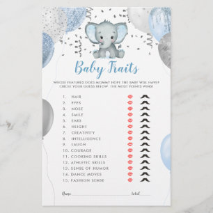 Wasserfarben-Junge-Elefant-Baby-Merkmale-Duschspie