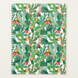 Wasserfarben-Kaktusmuster Planer