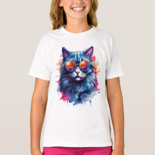 Wasserfarben Katze Kunst Prinz - Elegantes Design T-Shirt