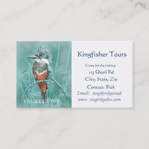 Wasserfarben-Kingfisher-Angeltours-Logo Visitenkarte