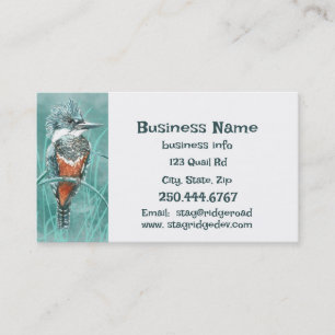 Wasserfarben-Kingfisher-Angeltours-Logo Visitenkarte
